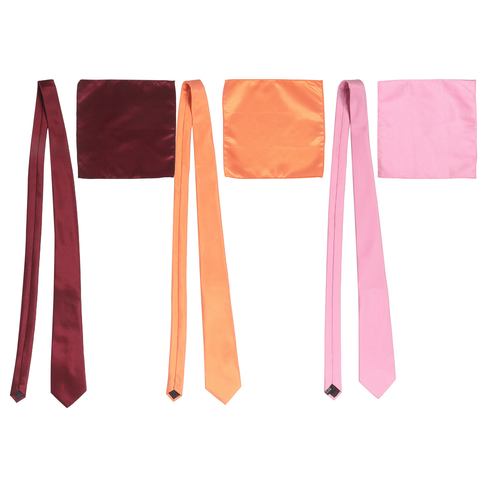 Mens Formal - Solid Color Men Necktie Pocket Square