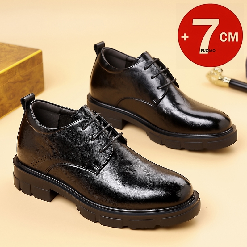 Formal Men Daily Wear Slippers - Men 7CM Elevator Business Shoes Wedding