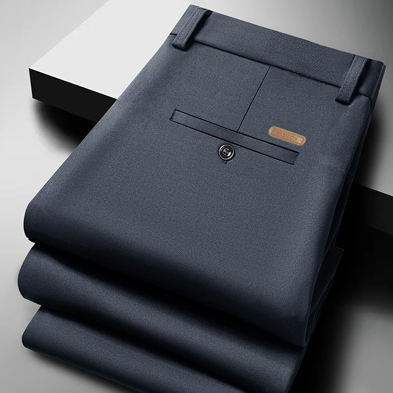 Men Formal Wear Outfits - Mens Casual Long Length Business Trousers