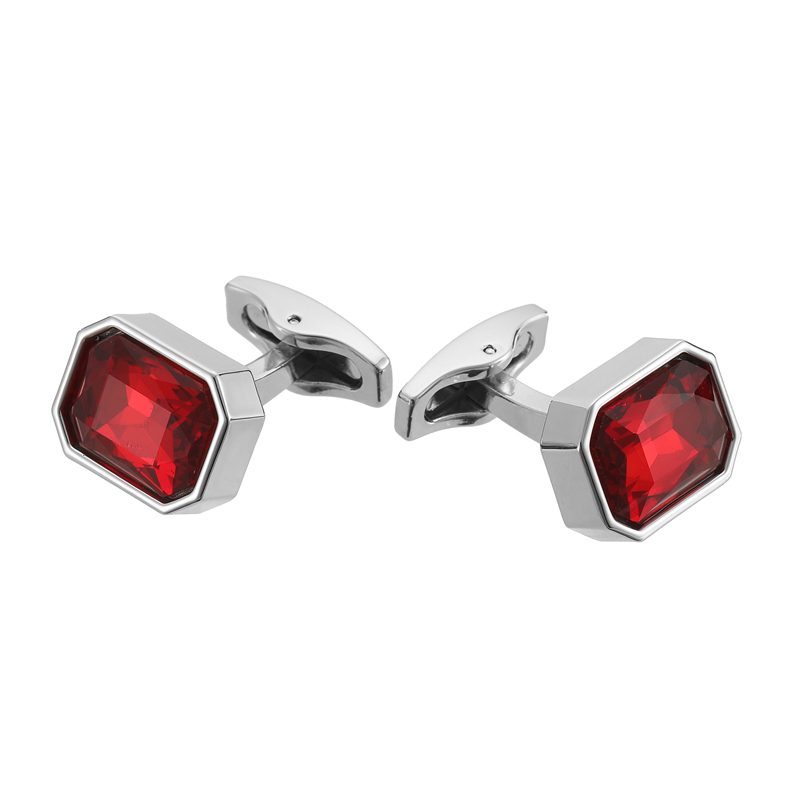 Dress Shirt French Cuff - High quality red crystal cufflinks brand