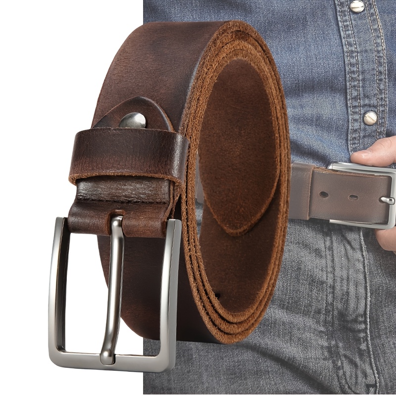 Men Formal Wear Outfits - Men's Pin Buckle Durable Genuine Leather