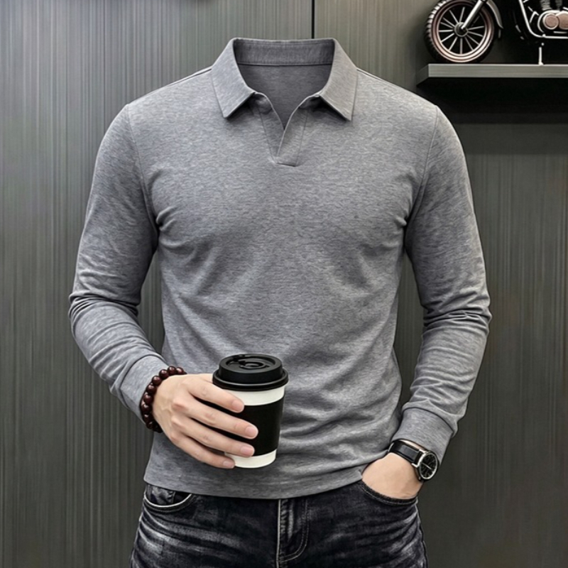Mens Formal - Men's Business Casual Long Sleeve T
