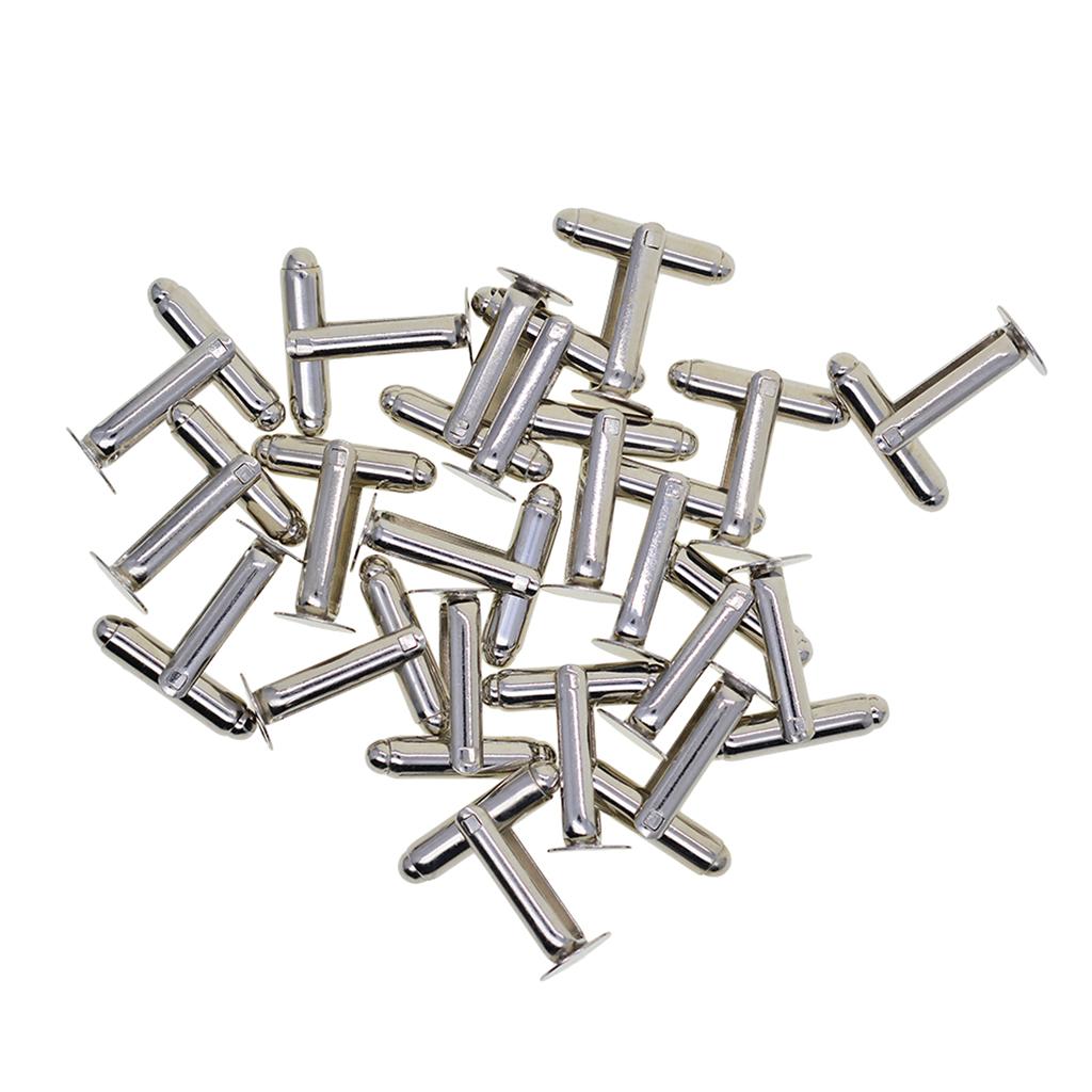 Cufflinks Silver Set - 20Pc Silver Plate Cuff Links 8mm
