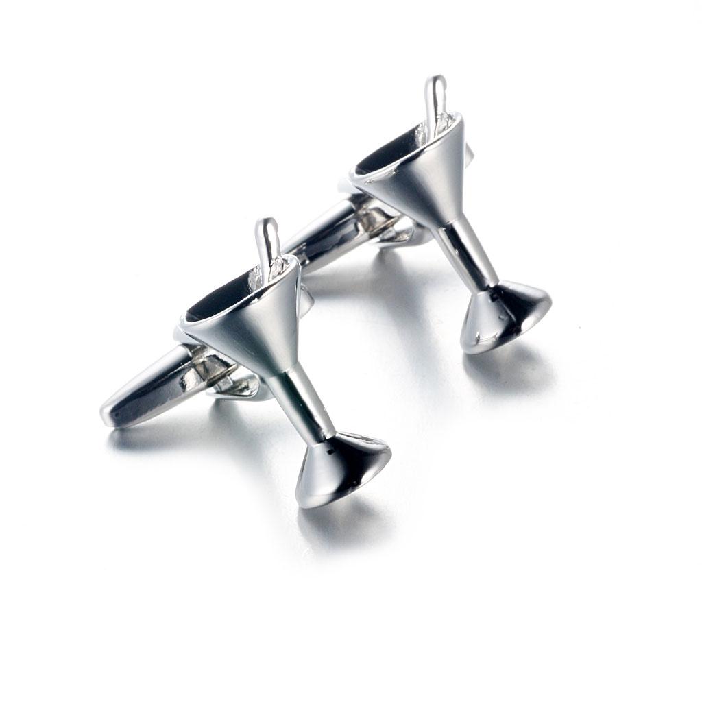 Mens Cufflinks Brass Silver Fa - Cufflinks Silver Set 评论和价格