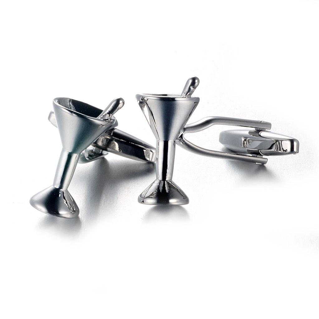 Mens Cufflinks Brass Silver Fa - Cufflinks Silver Set 评论和价格