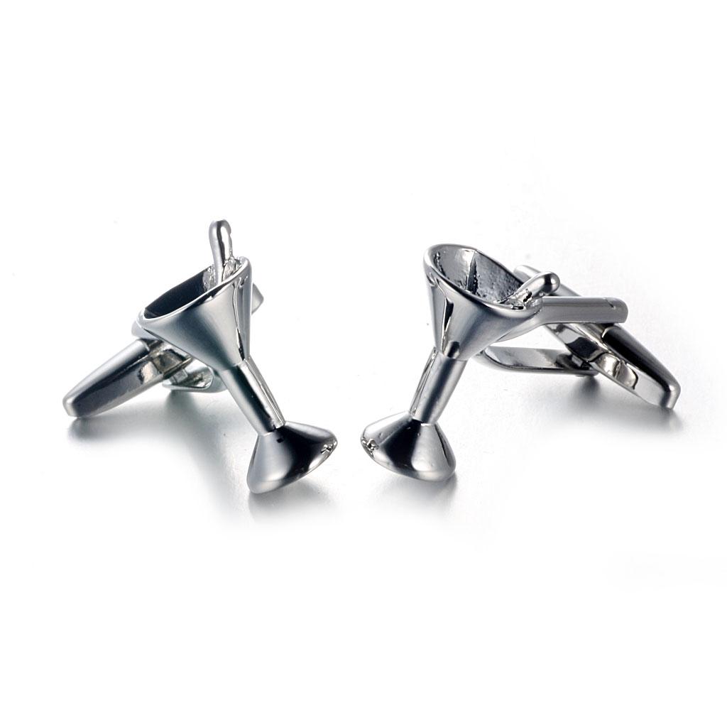 Mens Cufflinks Brass Silver Fa - Cufflinks Silver Set 评论和价格