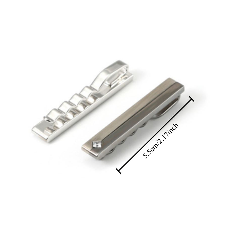 Simple Geometric Diamond Studd - Cufflinks Silver Set 评论和价格