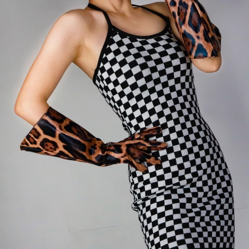 Women's Fashion PU Leather Wid - Formal Glove Leather 评论和价格