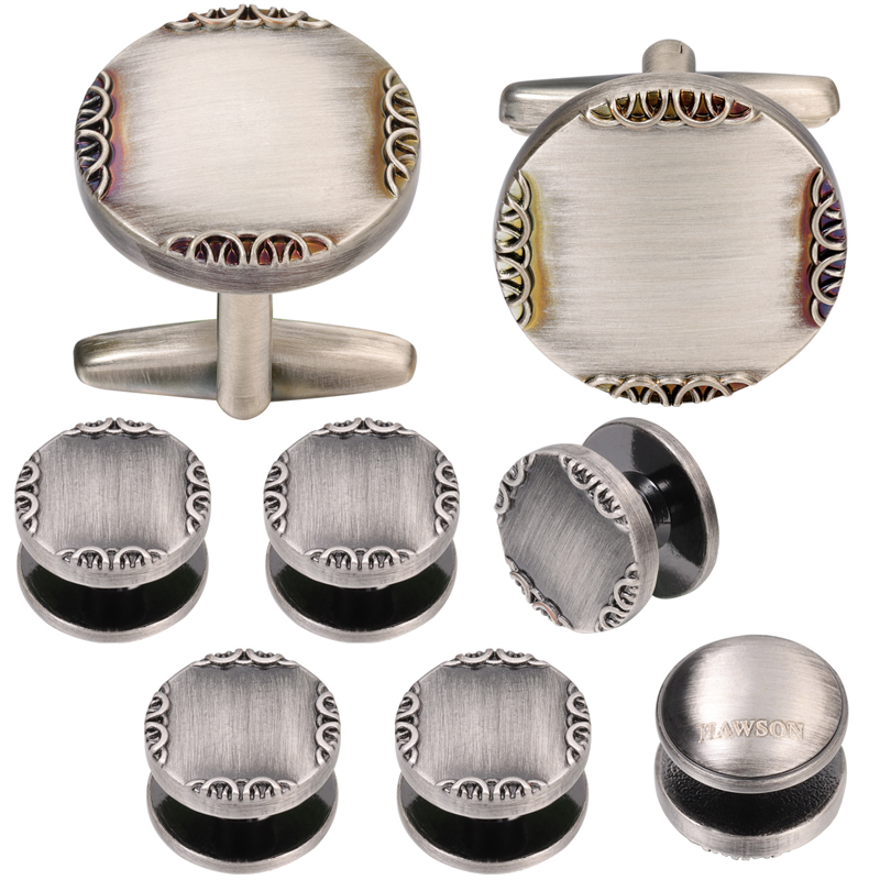 New Ancient Silver Color Cuffl - Cufflinks Silver Set 评论和价格