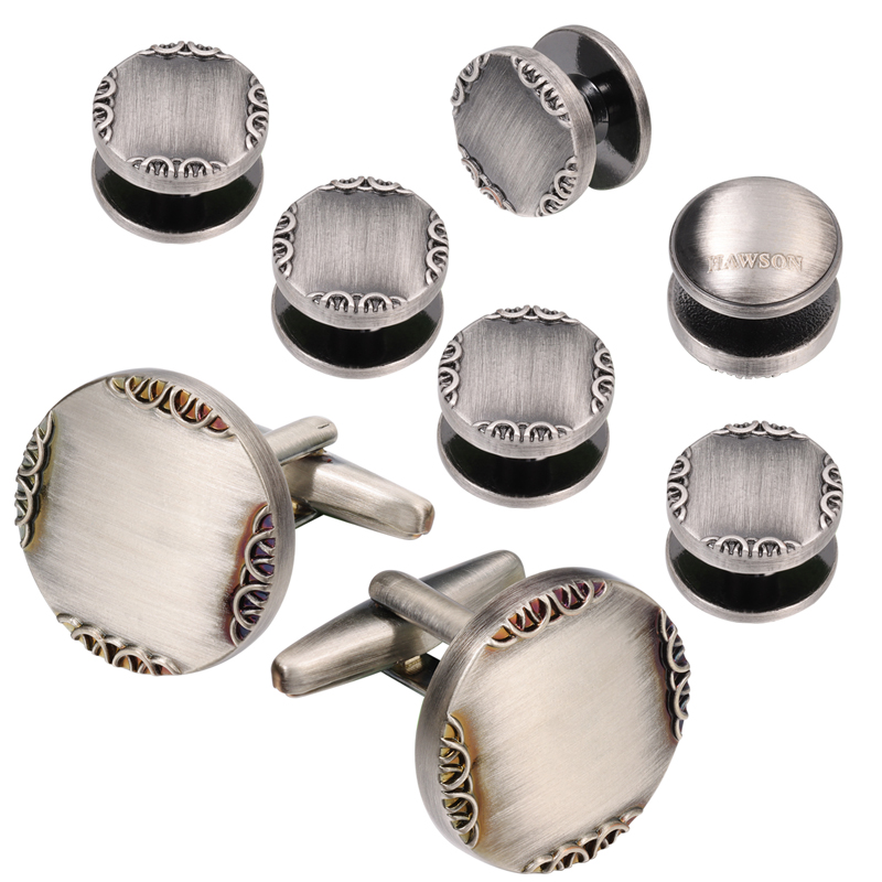 New Ancient Silver Color Cuffl - Cufflinks Silver Set 评论和价格