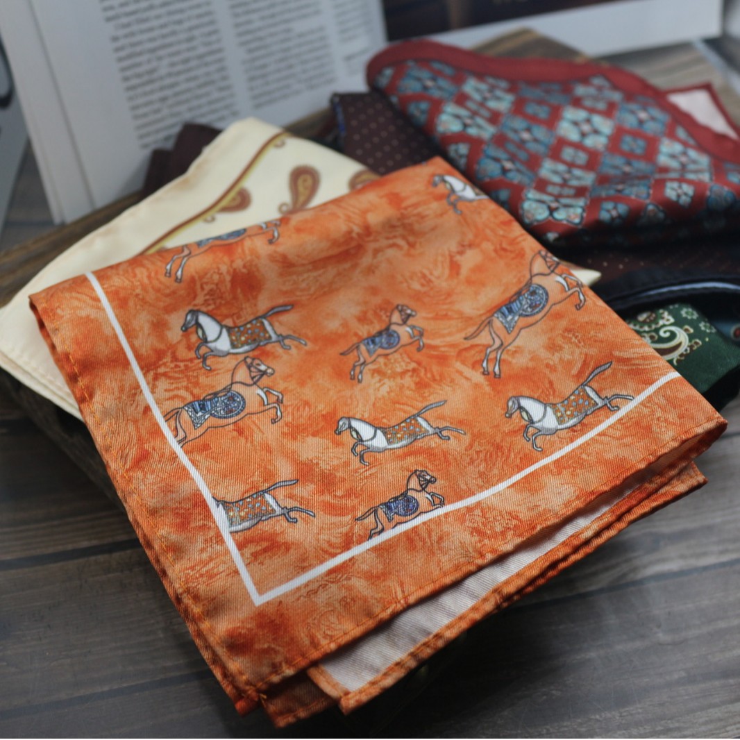 Vintage Print Pocket Square  M - Formal Wear Men H&M 评论和价格