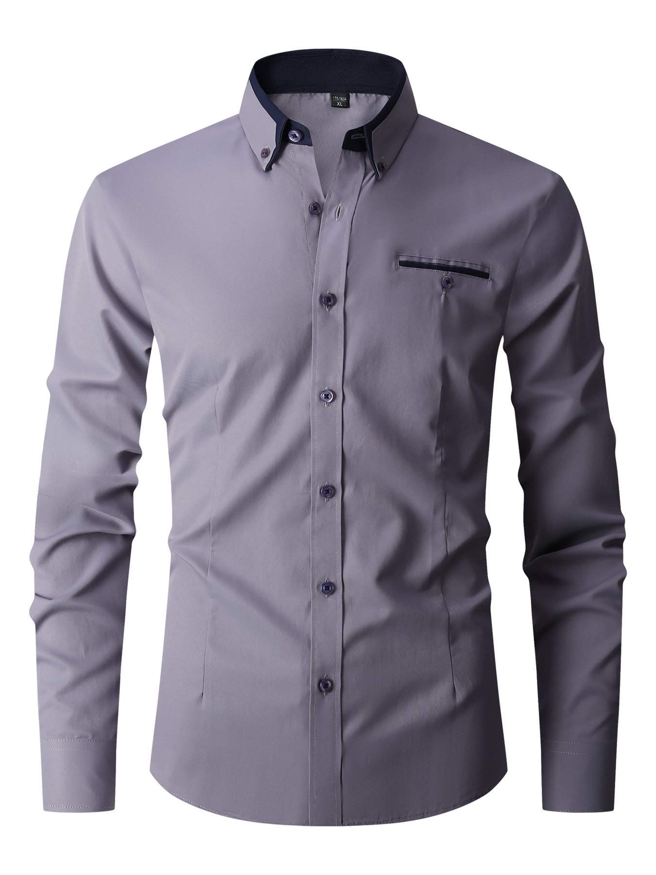 Men Formal Shirt Long Sleeve O - Mens Formal 评论和价格