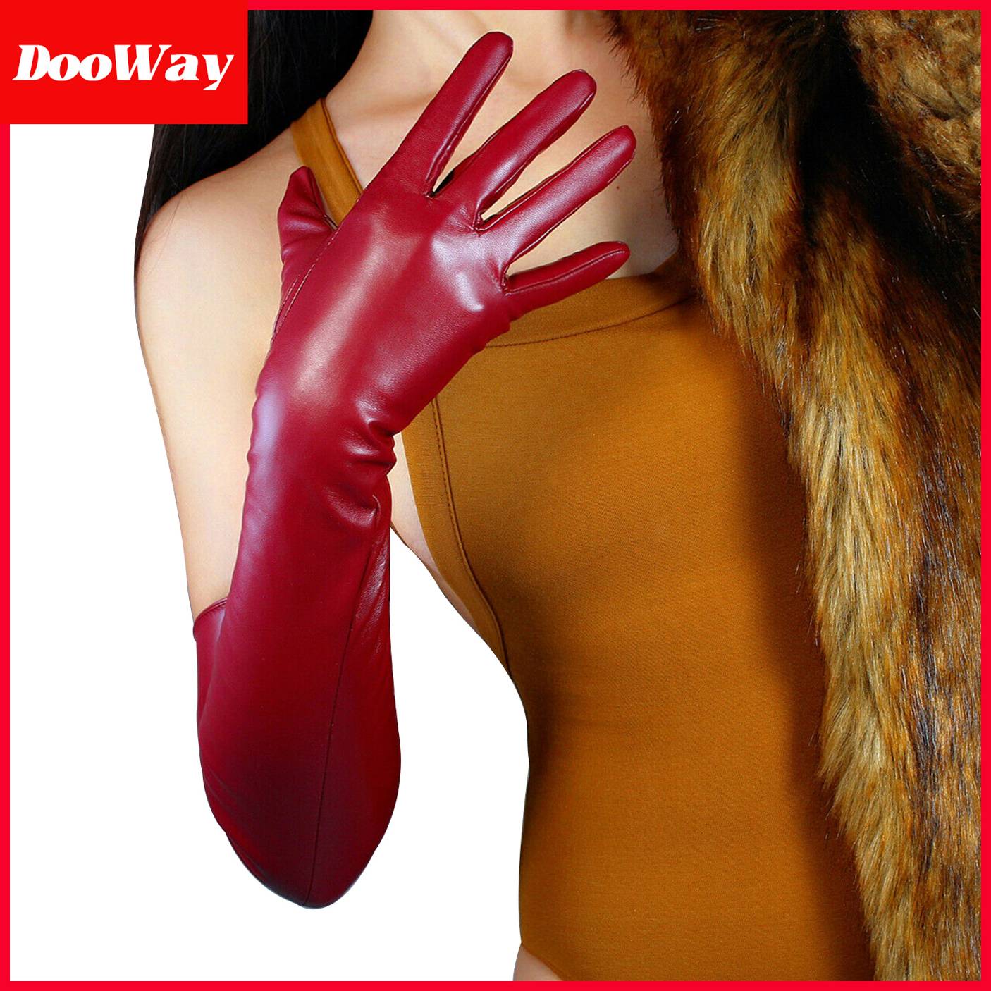 DooWay Women's Burgundy Opera  - Formal Glove Leather 评论和价格