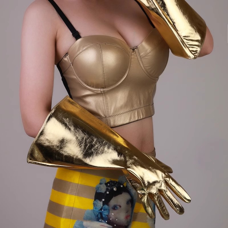 Women's Fashion PU Leather Wid - Formal Glove Leather 评论和价格