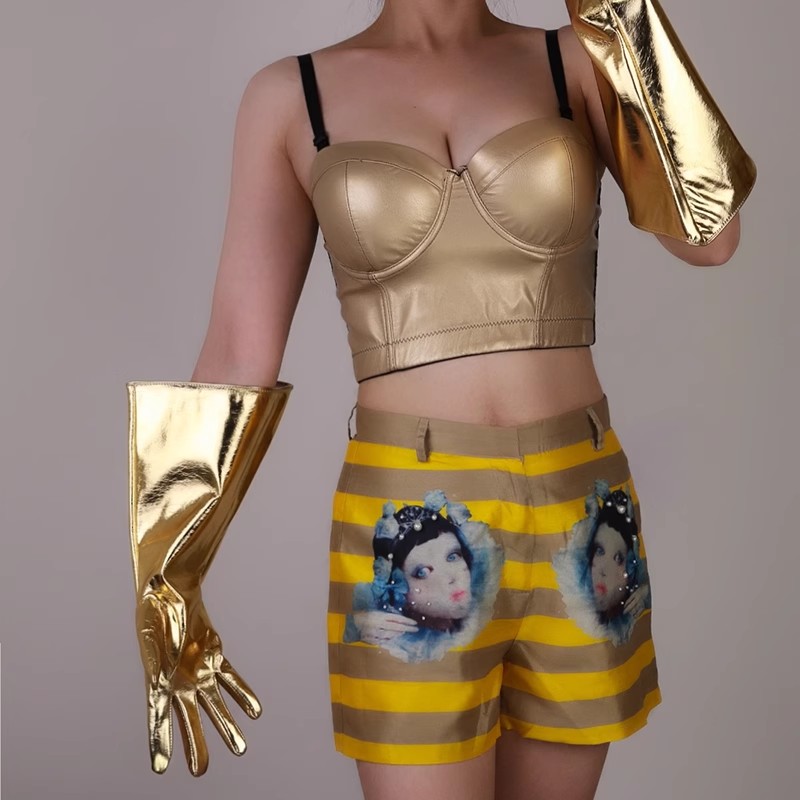 Women's Fashion PU Leather Wid - Formal Glove Leather 评论和价格