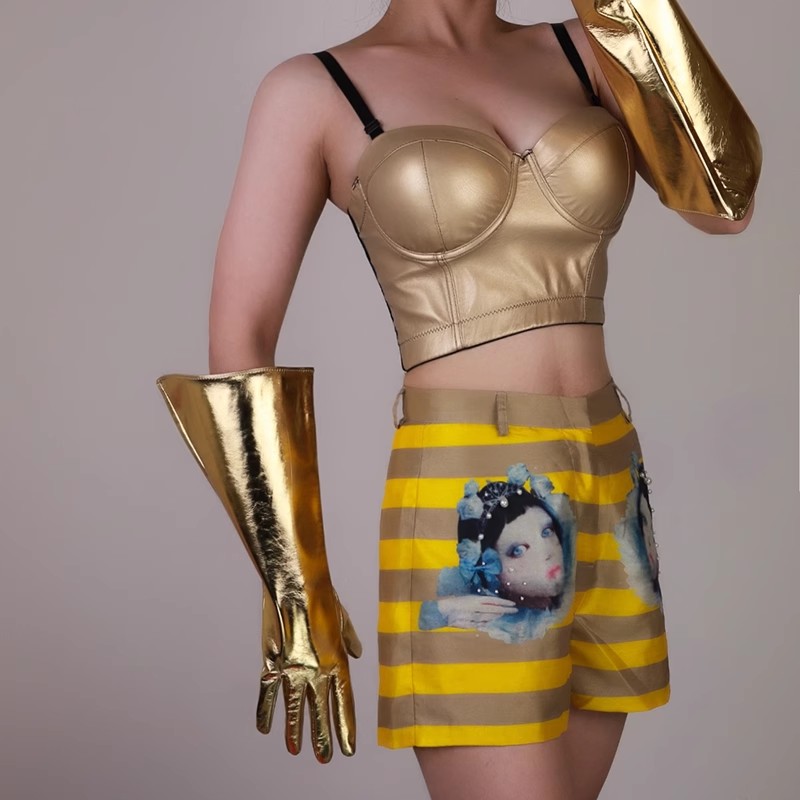Women's Fashion PU Leather Wid - Formal Glove Leather 评论和价格