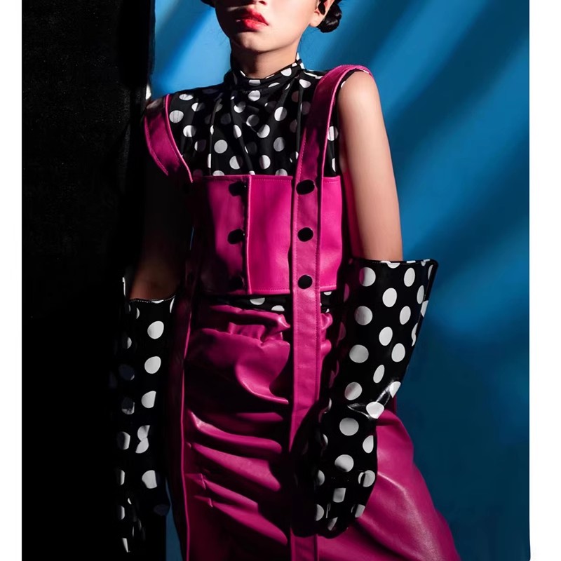Women's Fashion PU Leather Wid - Formal Glove Leather 评论和价格