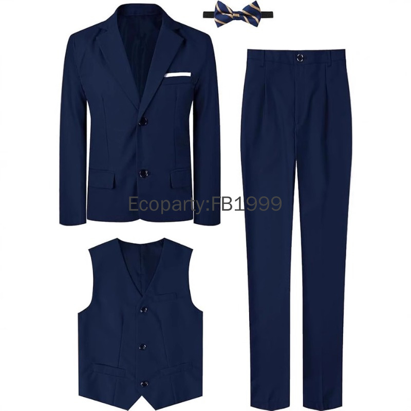 4pcs Suit for Kids Boys Weddin - Formal Wear For Men Kids 评论和价格
