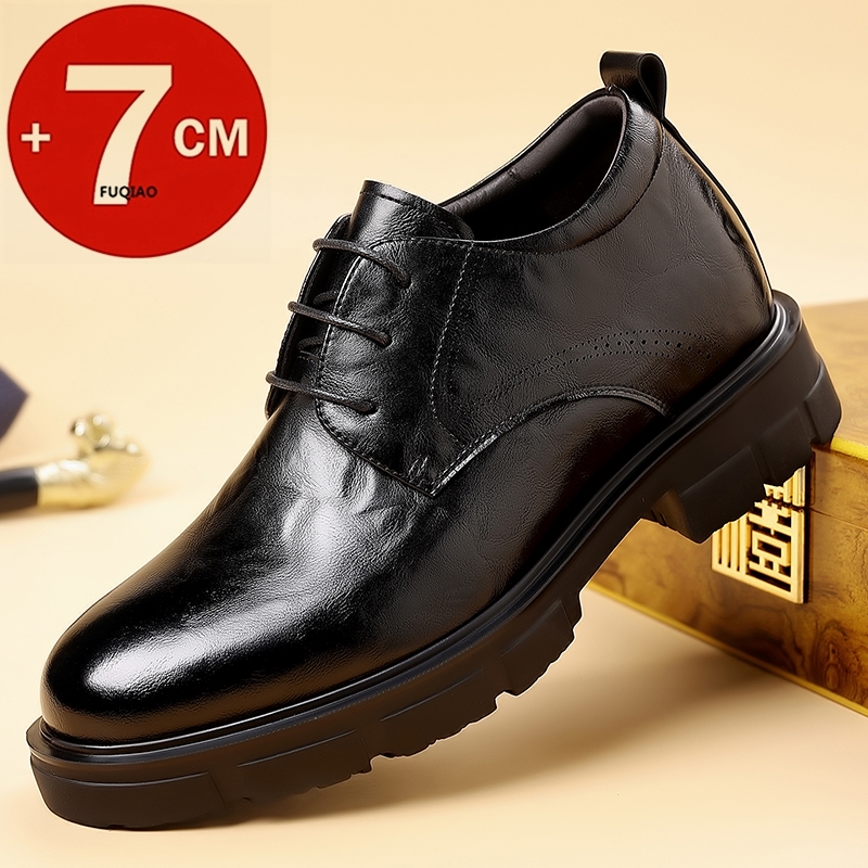 Men 7CM Elevator Business Shoe - Formal Men Daily Wear Slippers 评论和价格