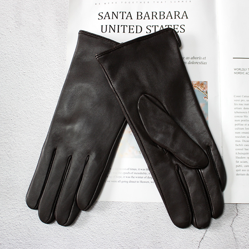 Classic Black Slim Fit Leather - Formal Glove Leather 评论和价格
