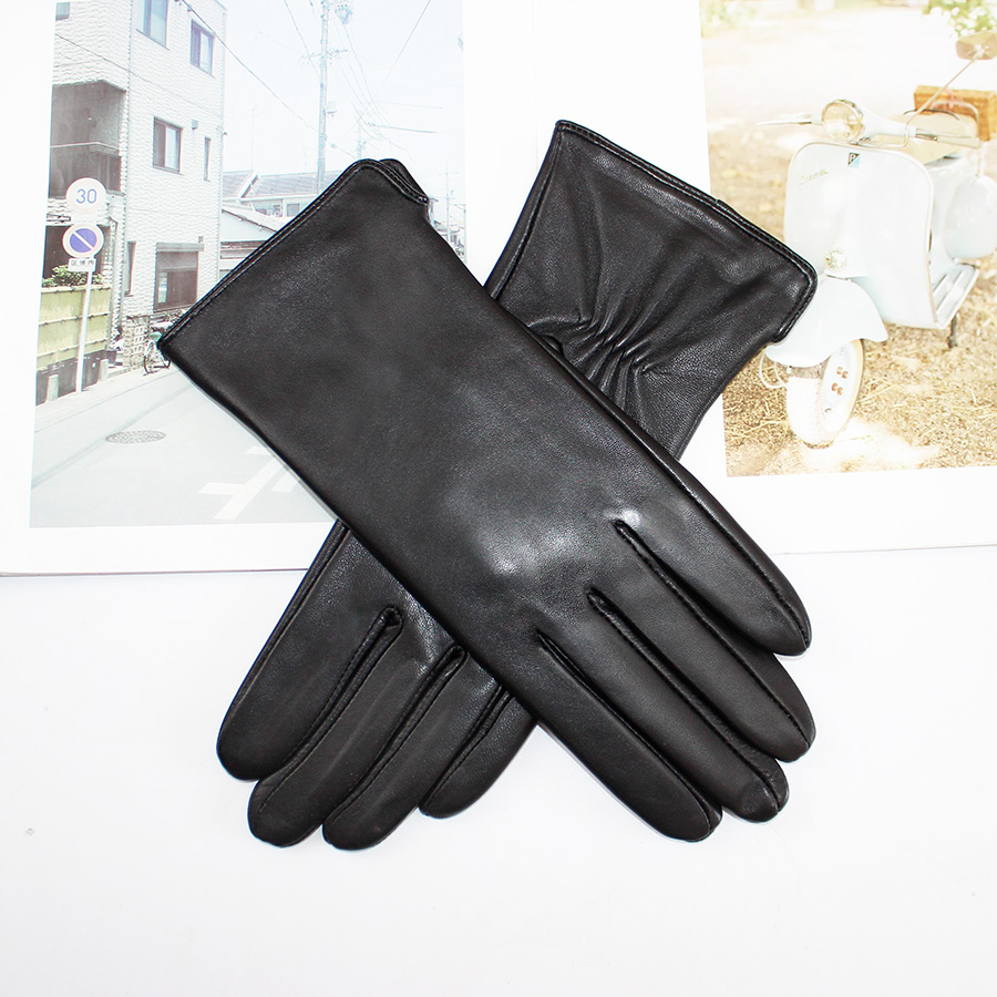 Classic Black Slim Fit Leather - Formal Glove Leather 评论和价格