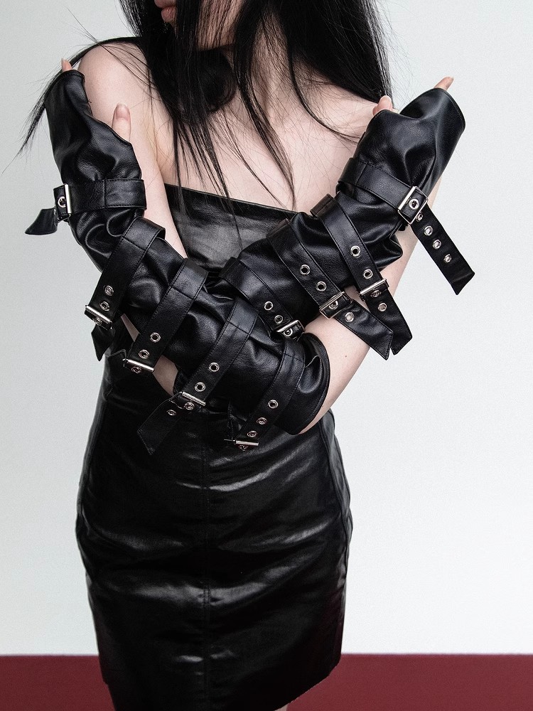 Women's Fashion Matt Black PU  - Formal Glove Leather 评论和价格