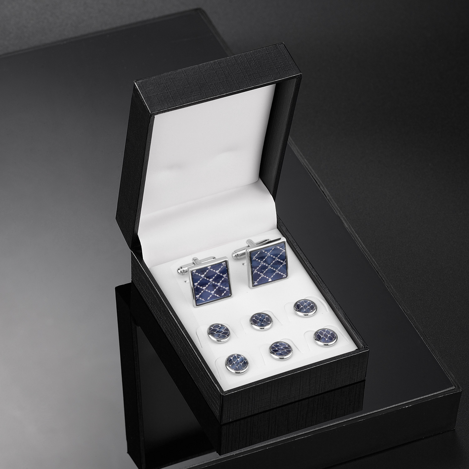 Cufflinks And Studs Set Shirt  - Dress Shirt French Cuff 评论和价格