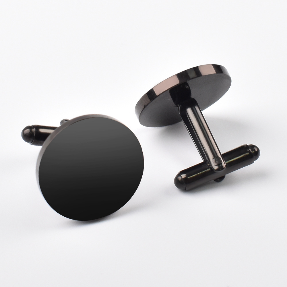 2Pcs/set Mens Fashion Metal Cu - Cufflinks Silver Set 评论和价格