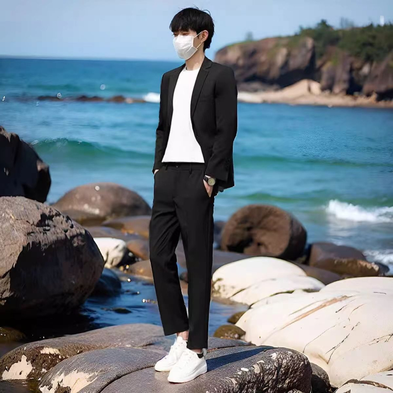Men's Lightweight Summer Suit  - Korean Men Formal Wear 评论和价格