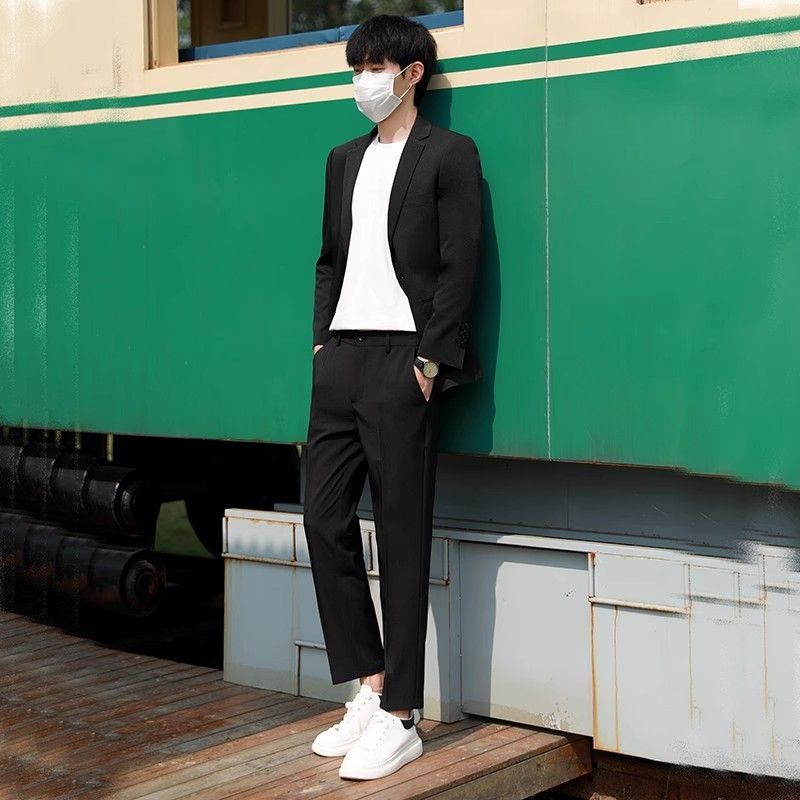 Men's Lightweight Summer Suit  - Korean Men Formal Wear 评论和价格