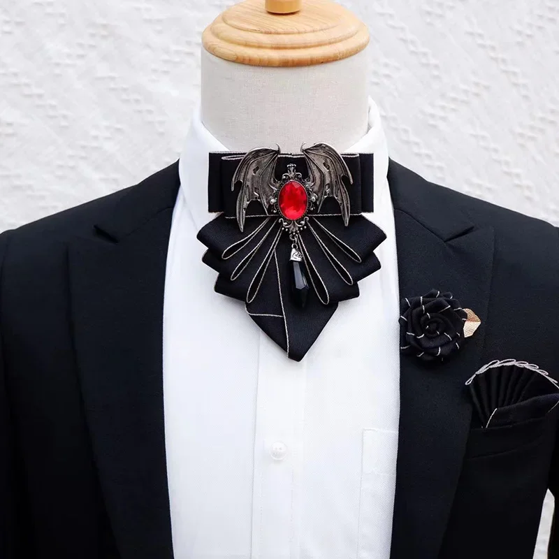 Men's Bow Tie Brooch Set Briti - Korean Men Formal Wear 评论和价格