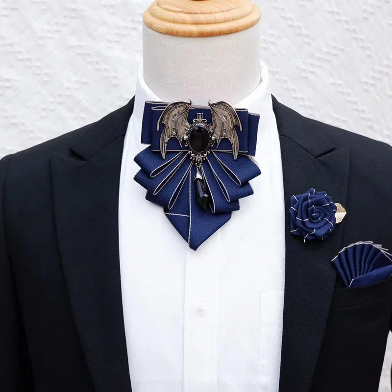 Men's Bow Tie Brooch Set Briti - Korean Men Formal Wear 评论和价格