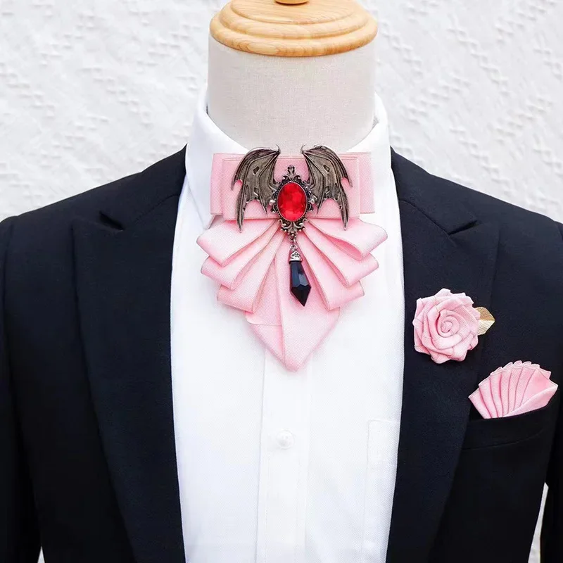 Men's Bow Tie Brooch Set Briti - Korean Men Formal Wear 评论和价格