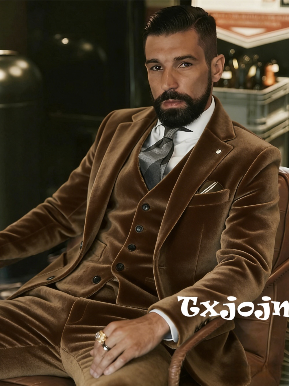 Men's Velvet Suits 3 Pieces Da - Men Formal Wear Outfits 评论和价格
