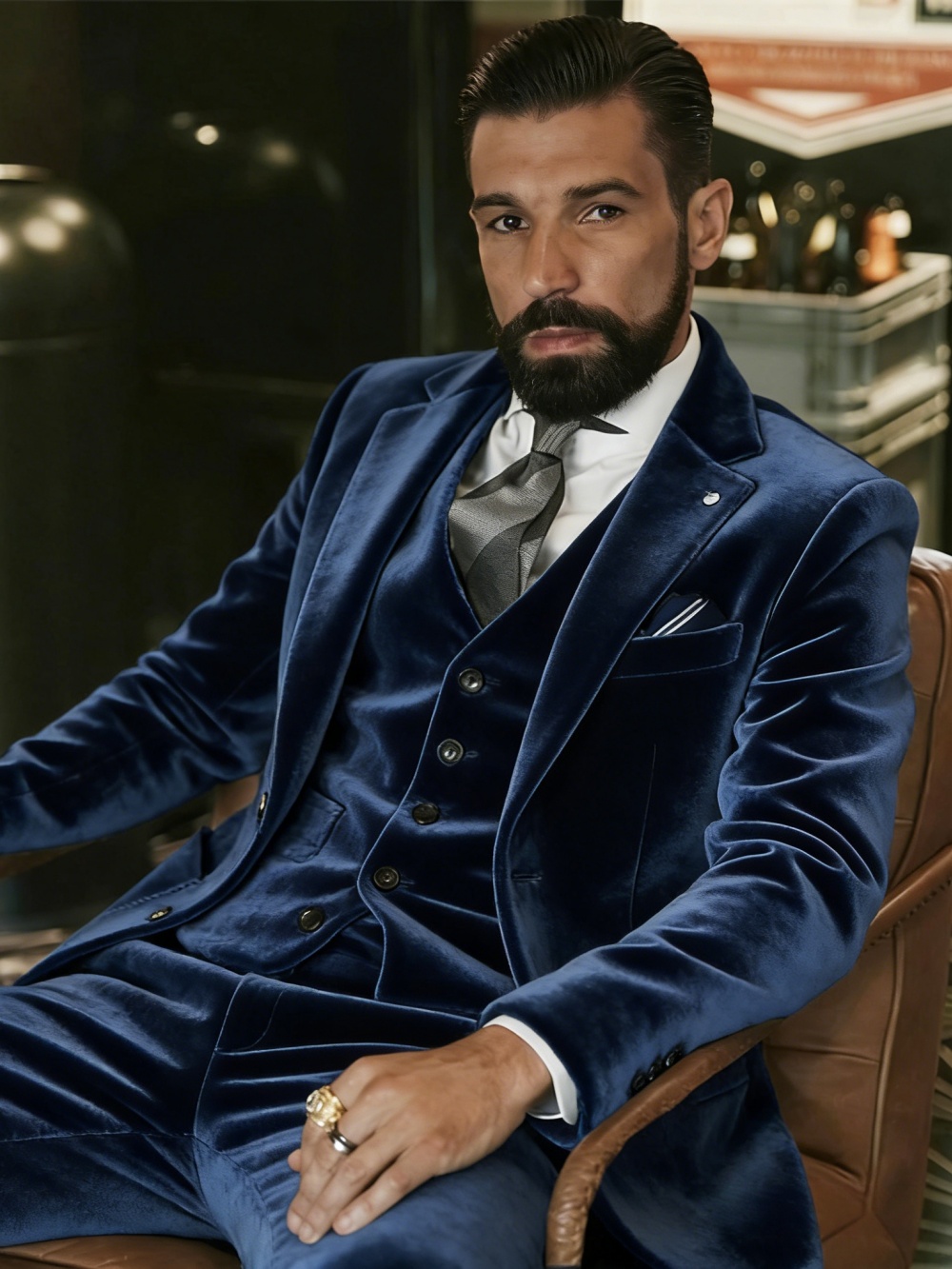 Men's Velvet Suits 3 Pieces Da - Men Formal Wear Outfits 评论和价格