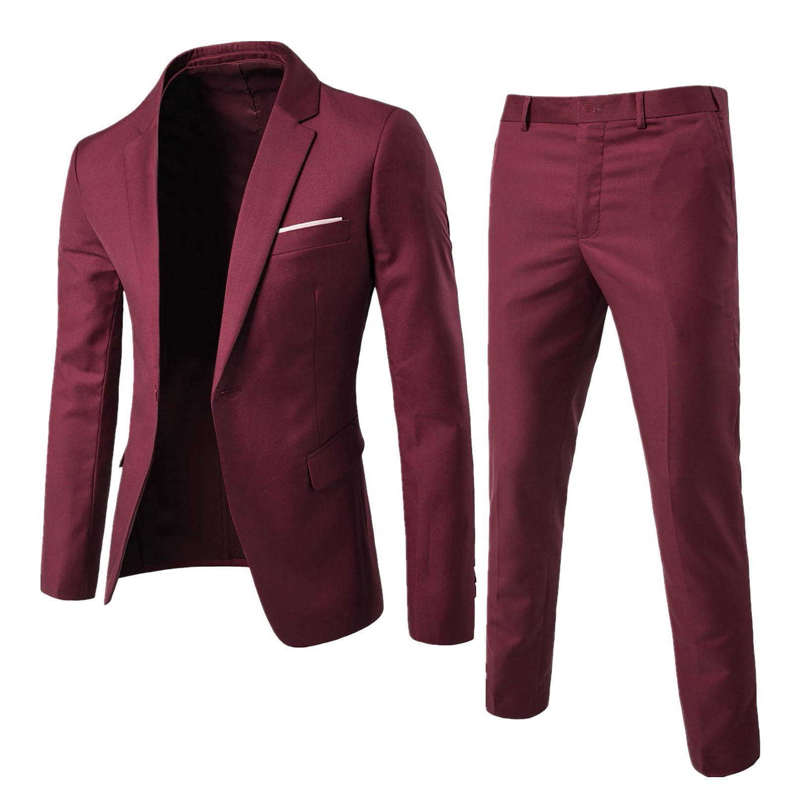 Mens Suit Set Two Piece Busine - Korean Men Formal Wear 评论和价格