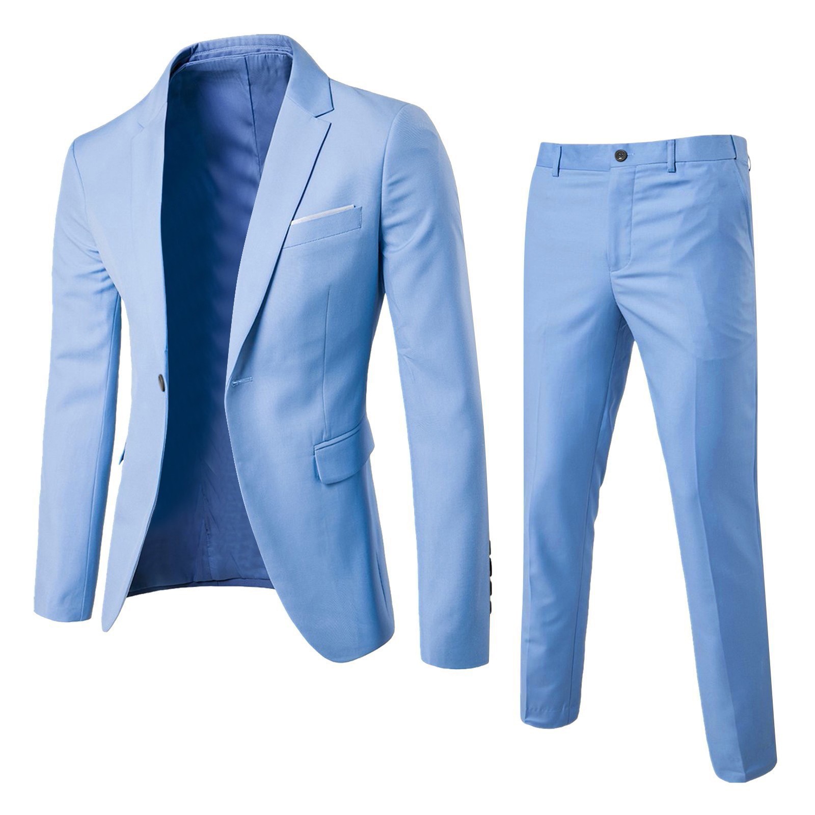 Mens Suit Set Two Piece Busine - Korean Men Formal Wear 评论和价格