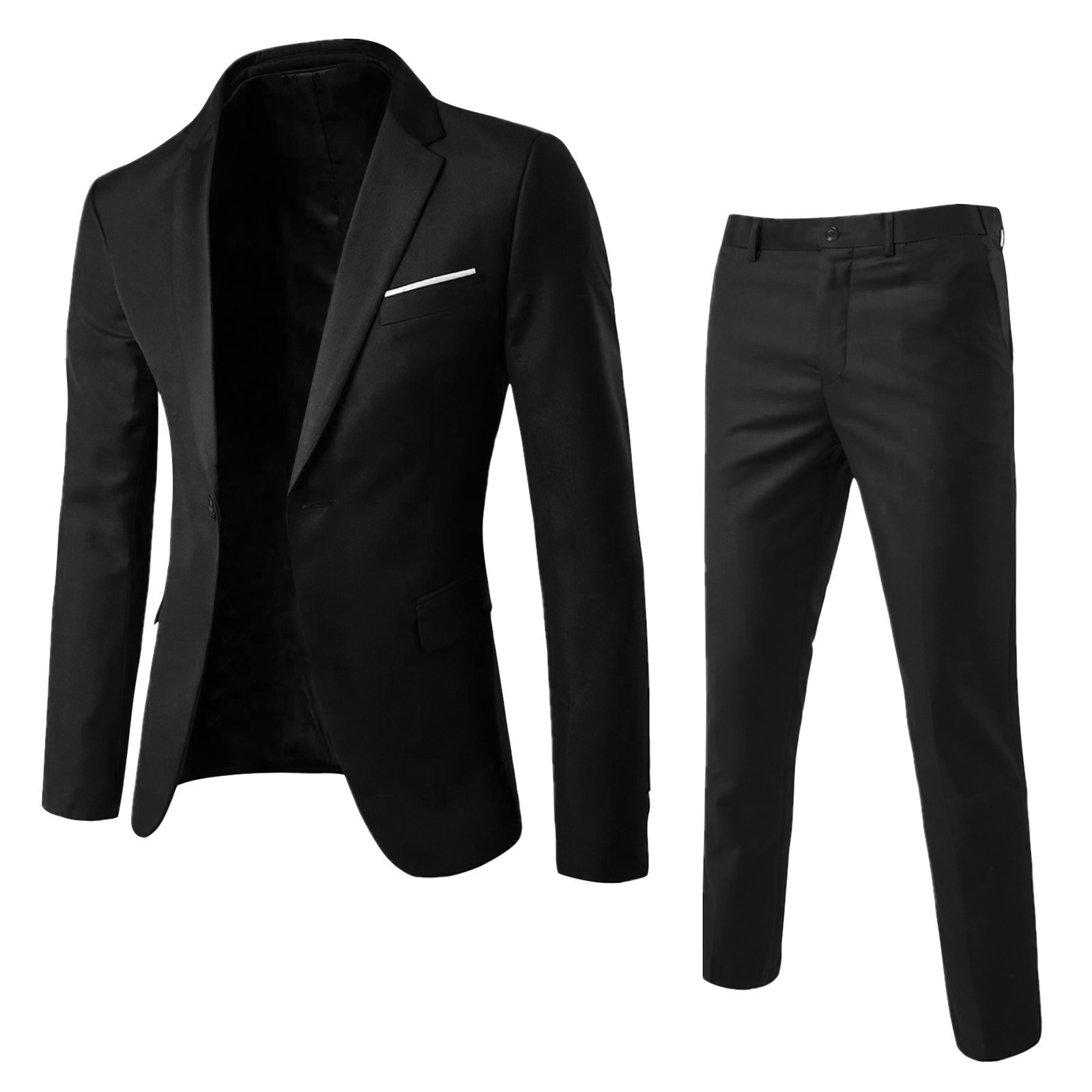 Mens Suit Set Two Piece Busine - Korean Men Formal Wear 评论和价格
