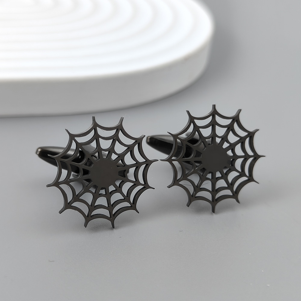 Silver spider web hollow gold- - Dress Shirt French Cuff 评论和价格