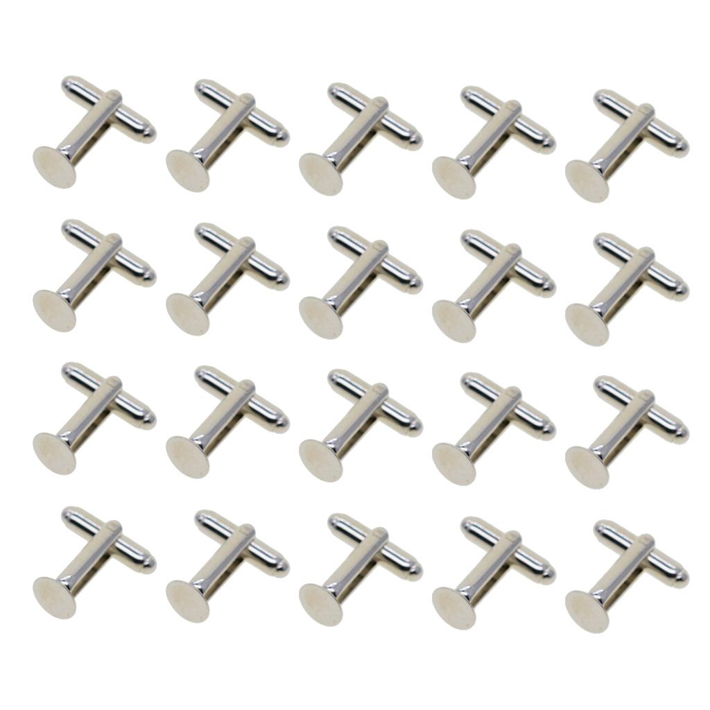 20Pc Silver Plate Cuff Links 8 - Cufflinks Silver Set 评论和价格