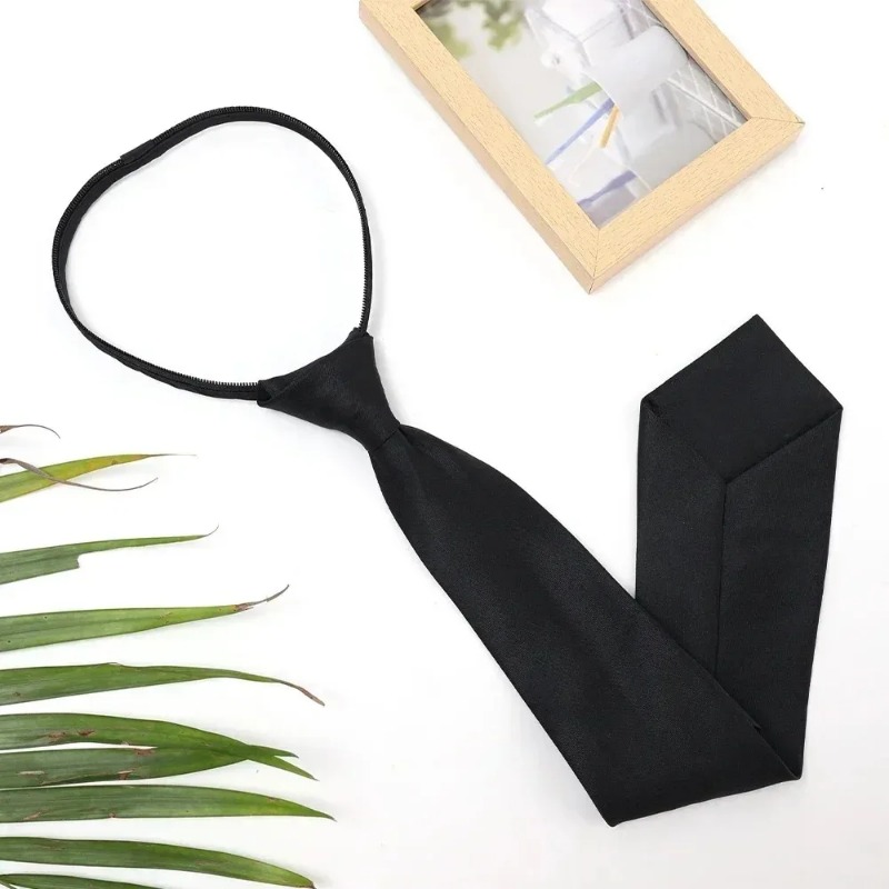 Matte Black Clip On Neck Tie U - Men'S Formal Wear For Funeral 评论和价格