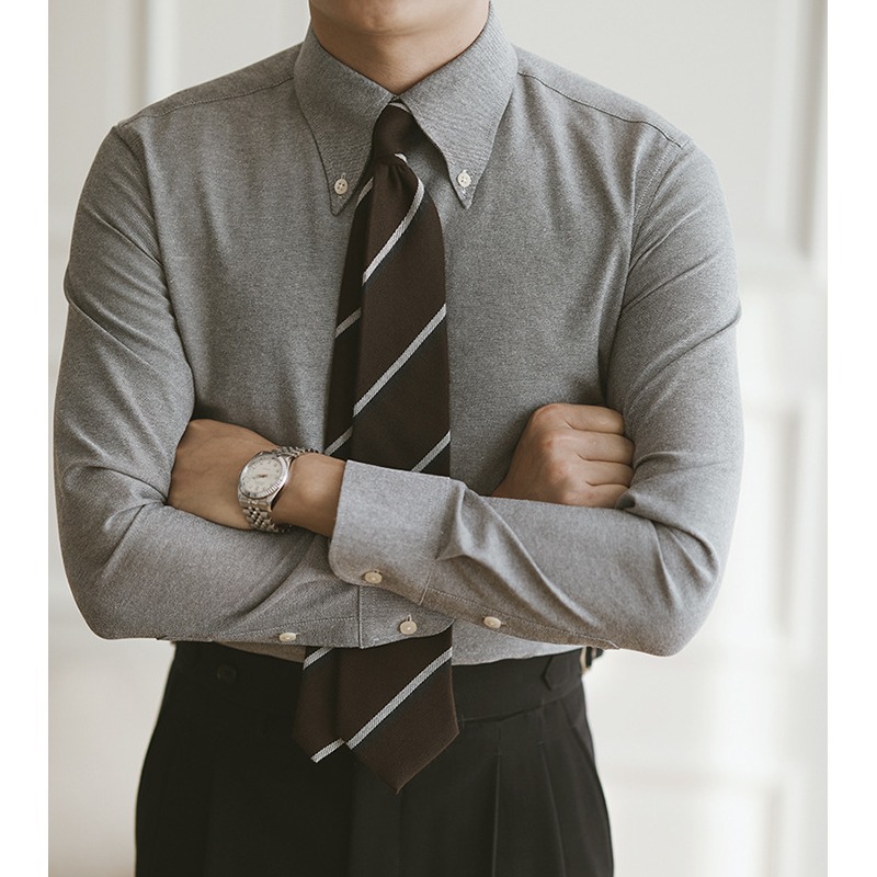 Oxford Shirt Men Long-sleeved  - Mens Formal 评论和价格