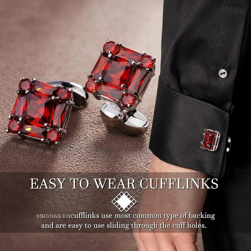 Retro Men's French Suit Cuffli - Dress Shirt French Cuff 评论和价格